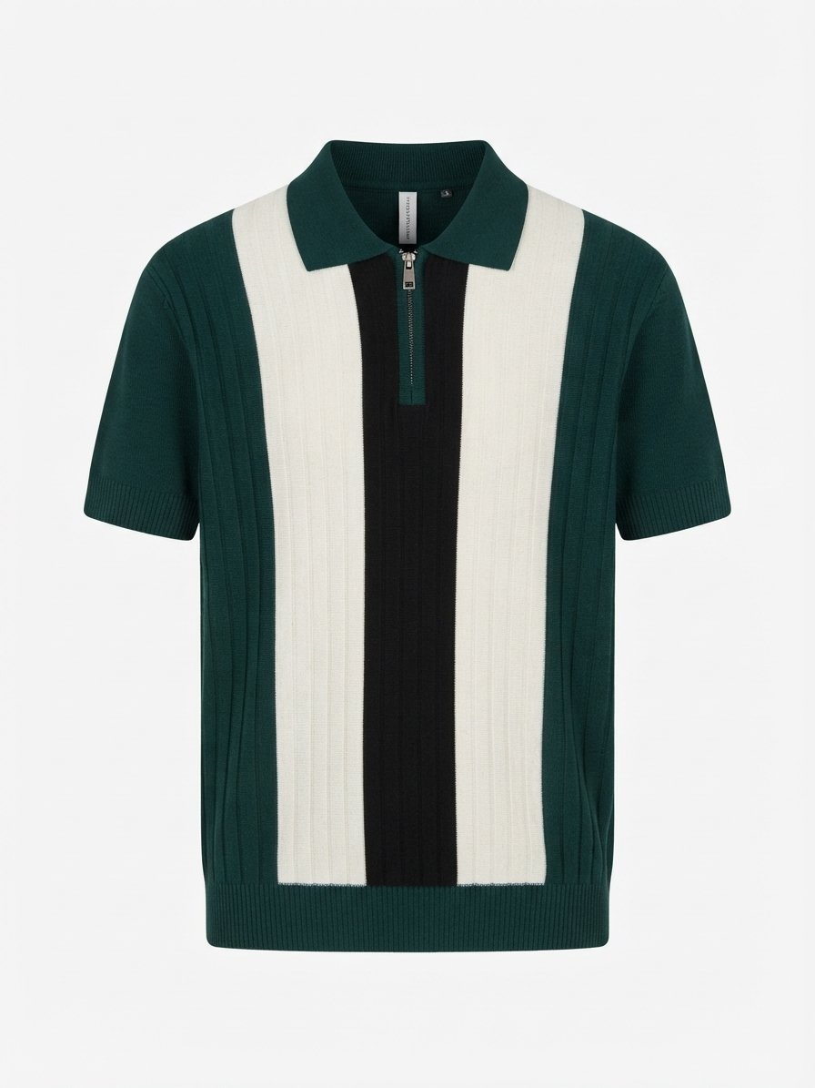 Multi-Color Old Money Zip Shirt